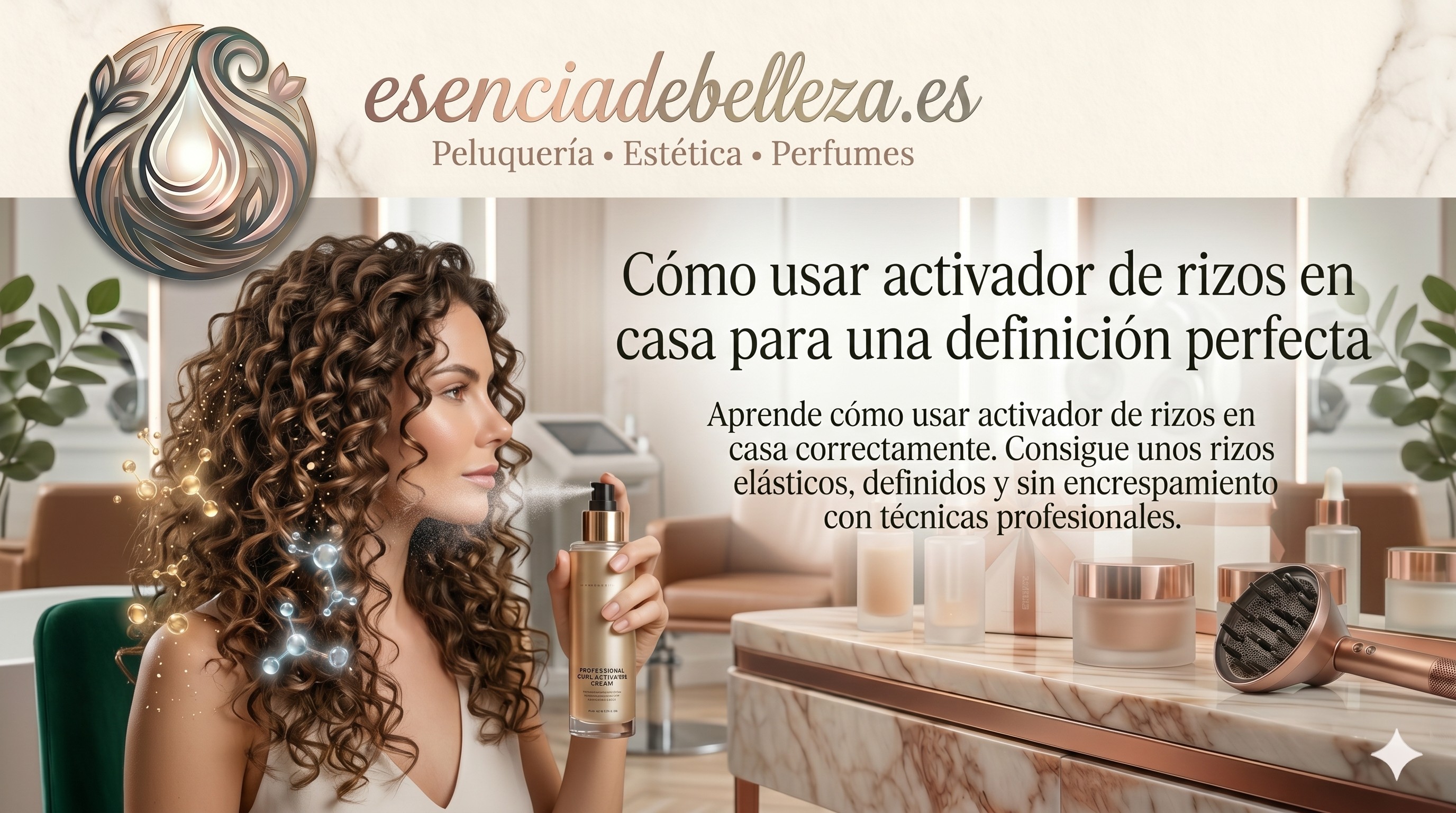 Cómo usar activador de rizos en casa para una definición perfecta — Esencia de Belleza