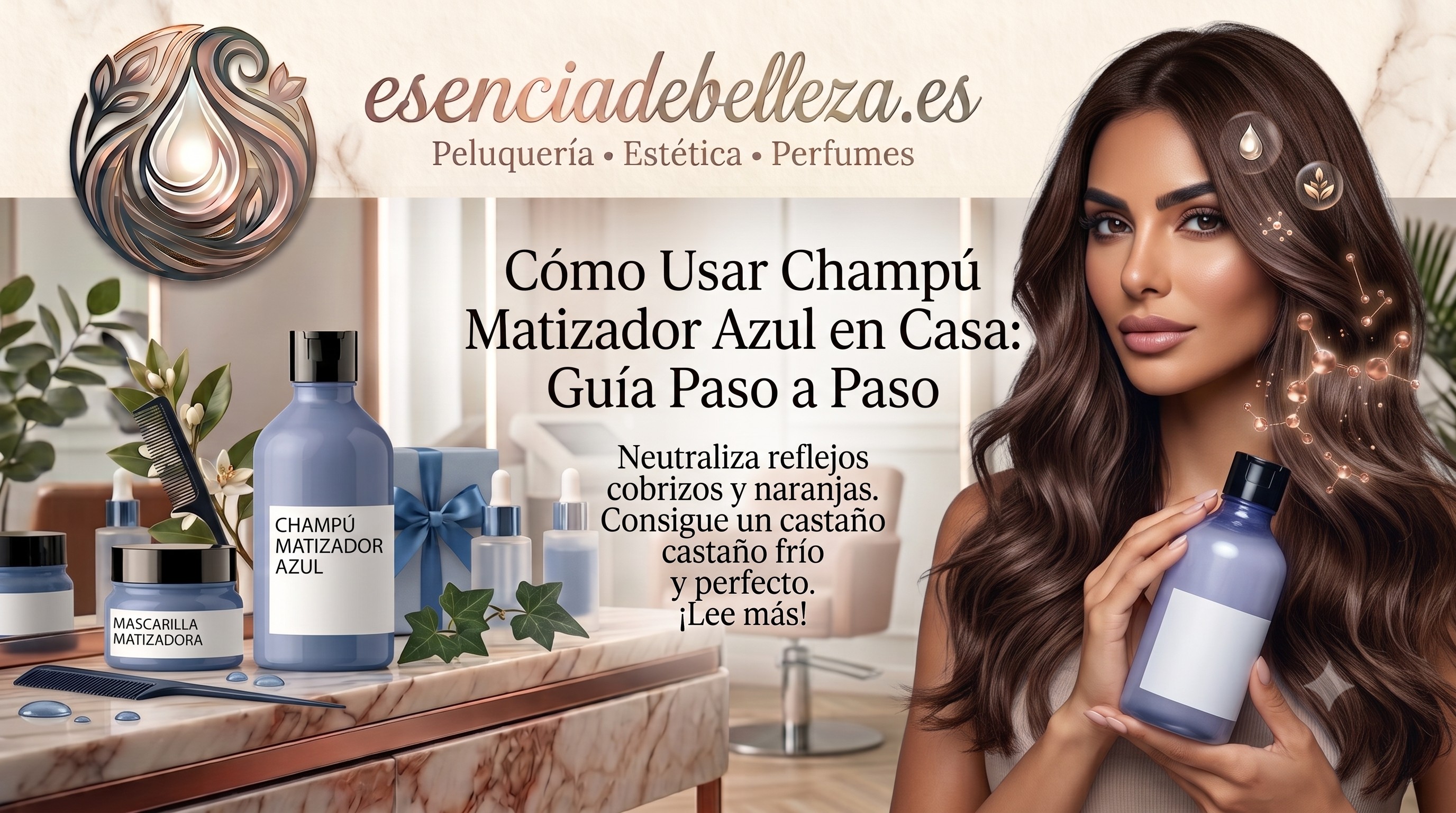 Cómo usar champú matizador azul en casa: Guía paso a paso