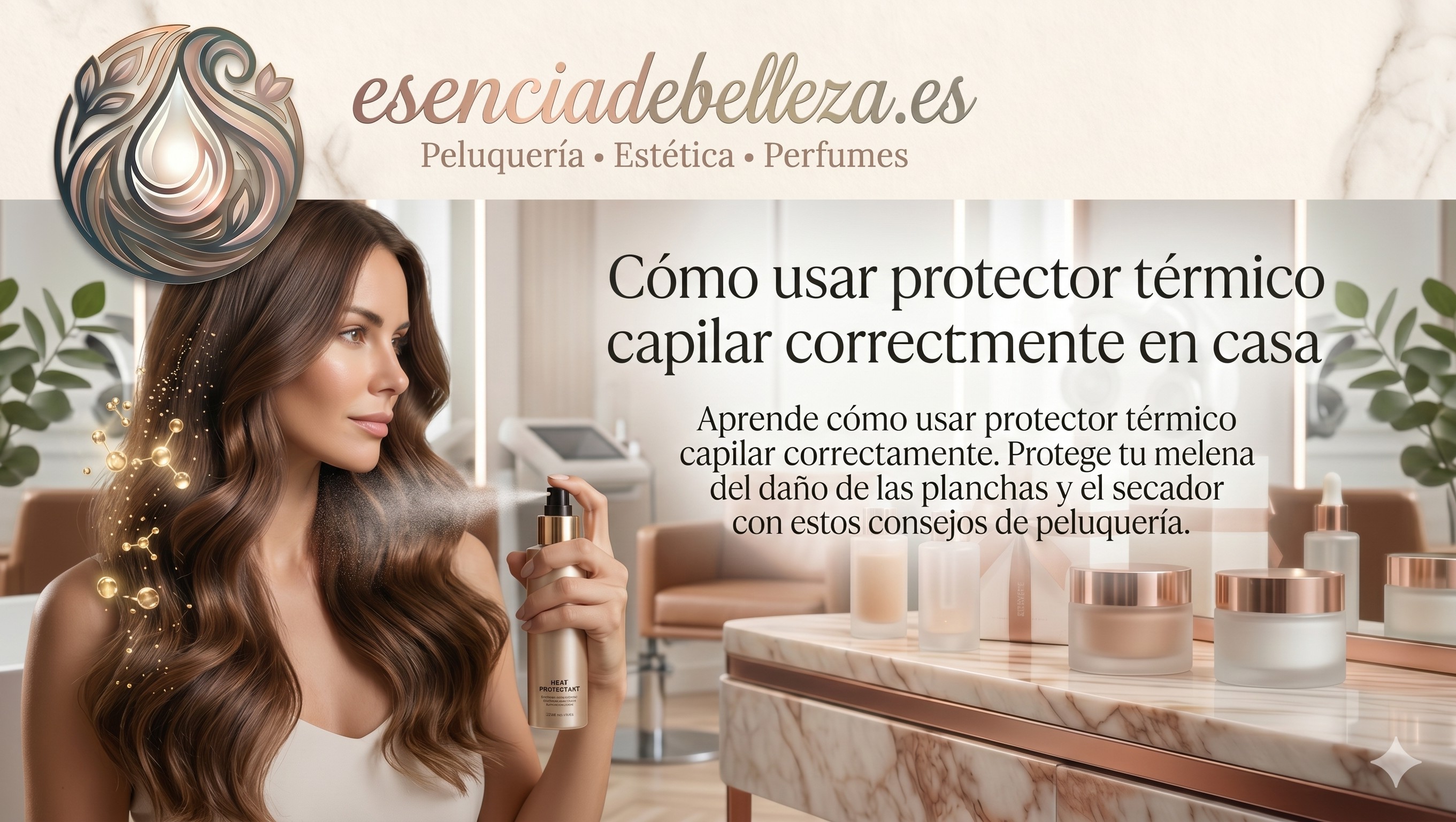Cómo usar protector térmico capilar correctamente en casa