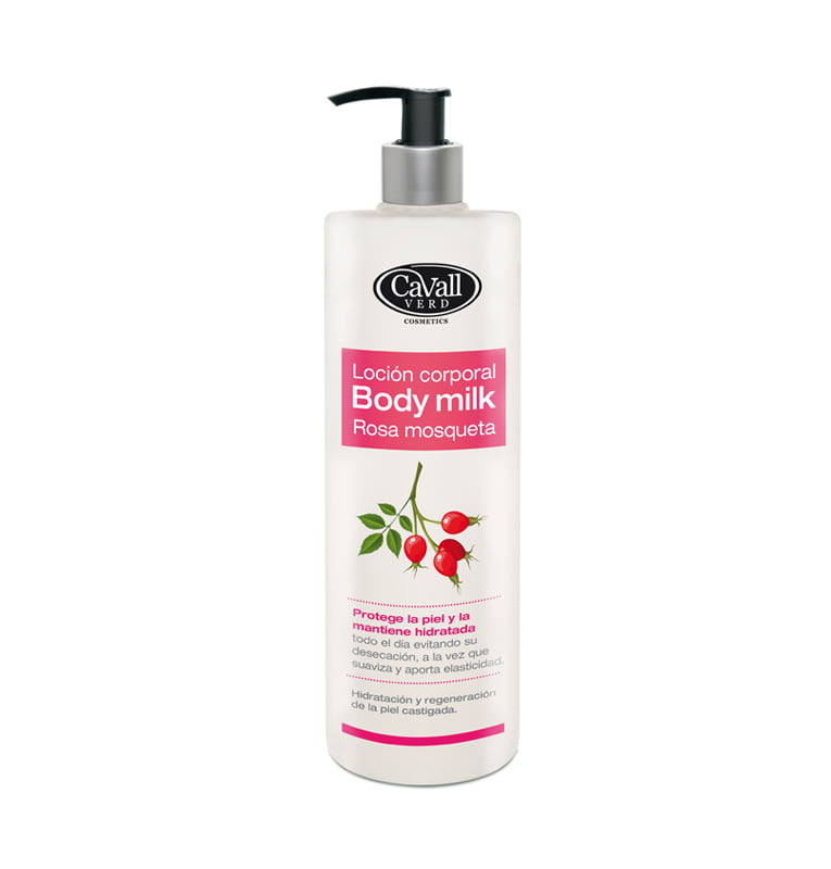 CAVALL VERD BODY MILK ROSA MOSQUETA 500ML.