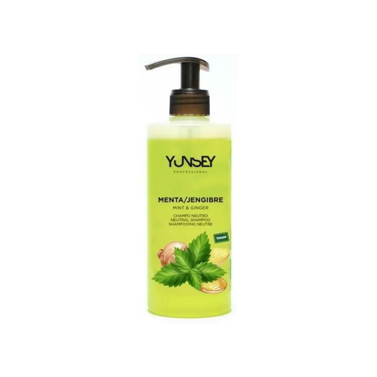 CHAMPU AROMATICO VEGAN MENTA Y JENGIBRE NEUTRO YUNSEY 1000ML