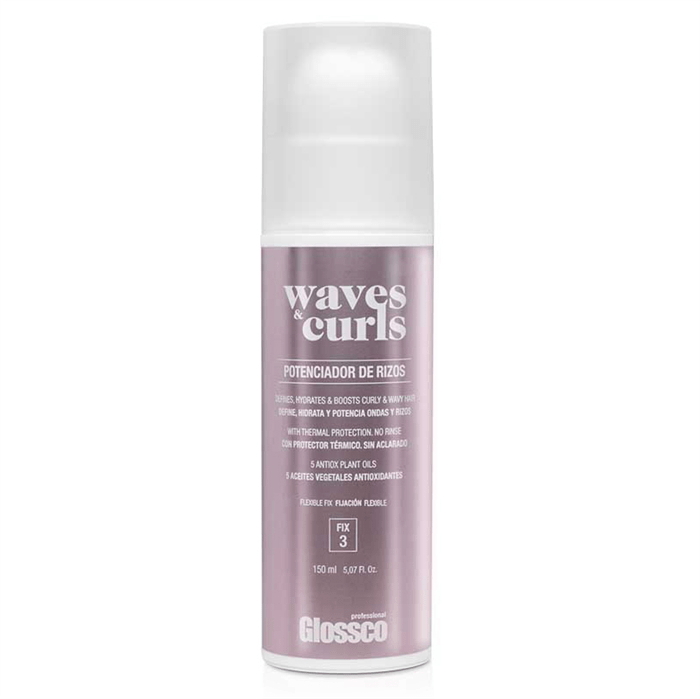 Glossco CREMA WAVES&CURLS POTENCIA RIZOS 5 ACCIONES 150ML