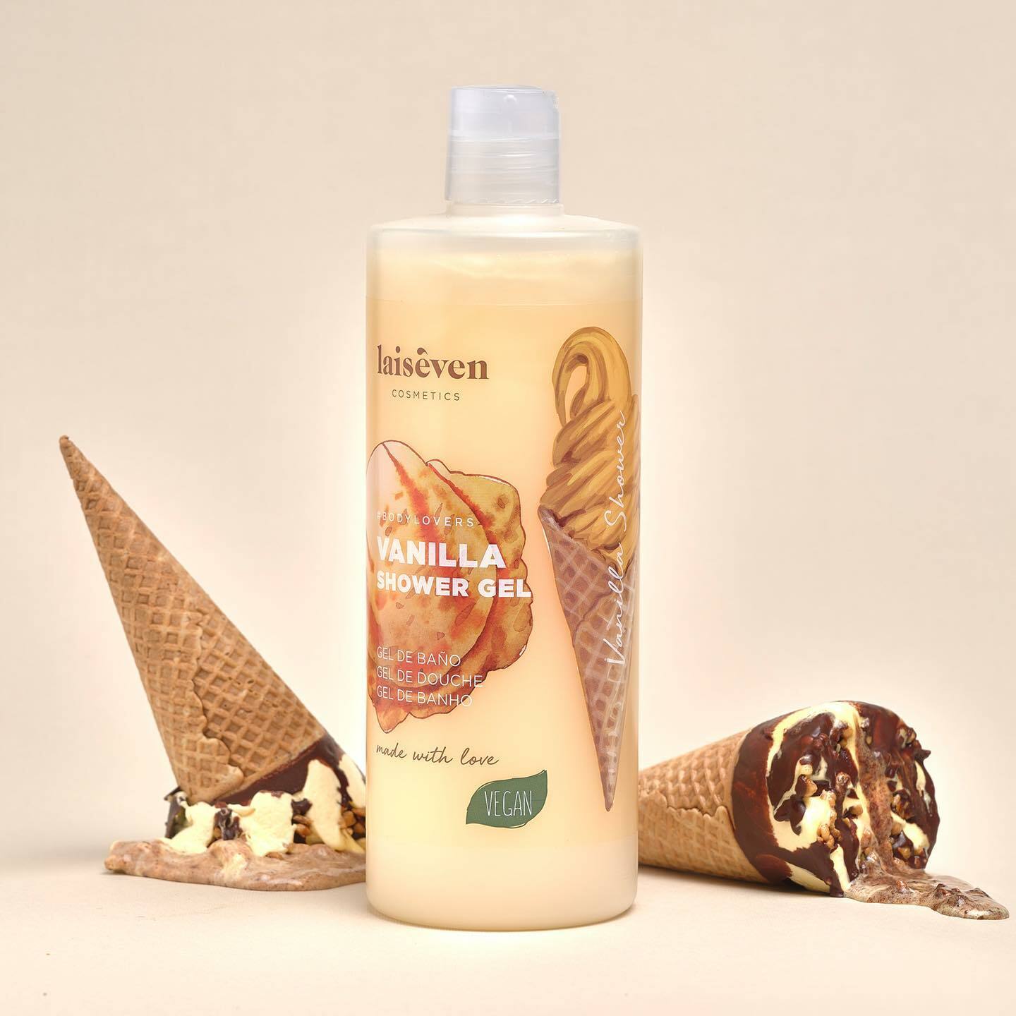 GEL BAÑO VEGAN VAINILLA LAISEVEN 750ML