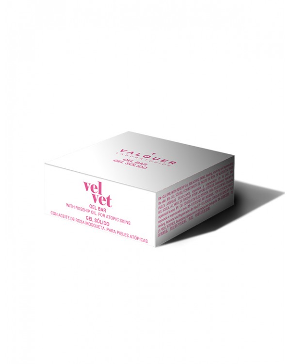 Valquer GEL SOLIDO VELVET (Aceite De Rosa Mosqueta). Para Pieles Atópicas. 50 G.