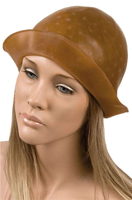 GORRO MECHAS MARRON CAUCHO REF.00896