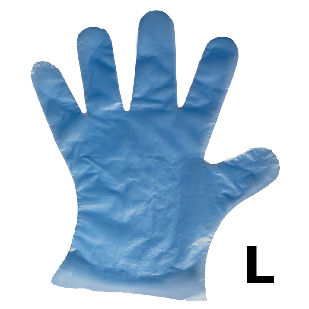 GUANTES GROFADO AZUL TALLA L - 100 UNIDADES
