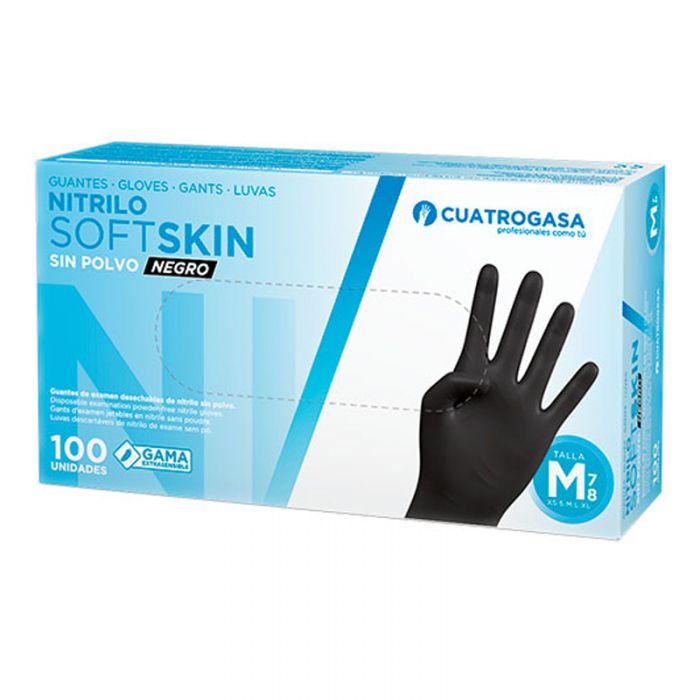 GUANTES NITRILO SOFTSKIN NEGRO TALLA M