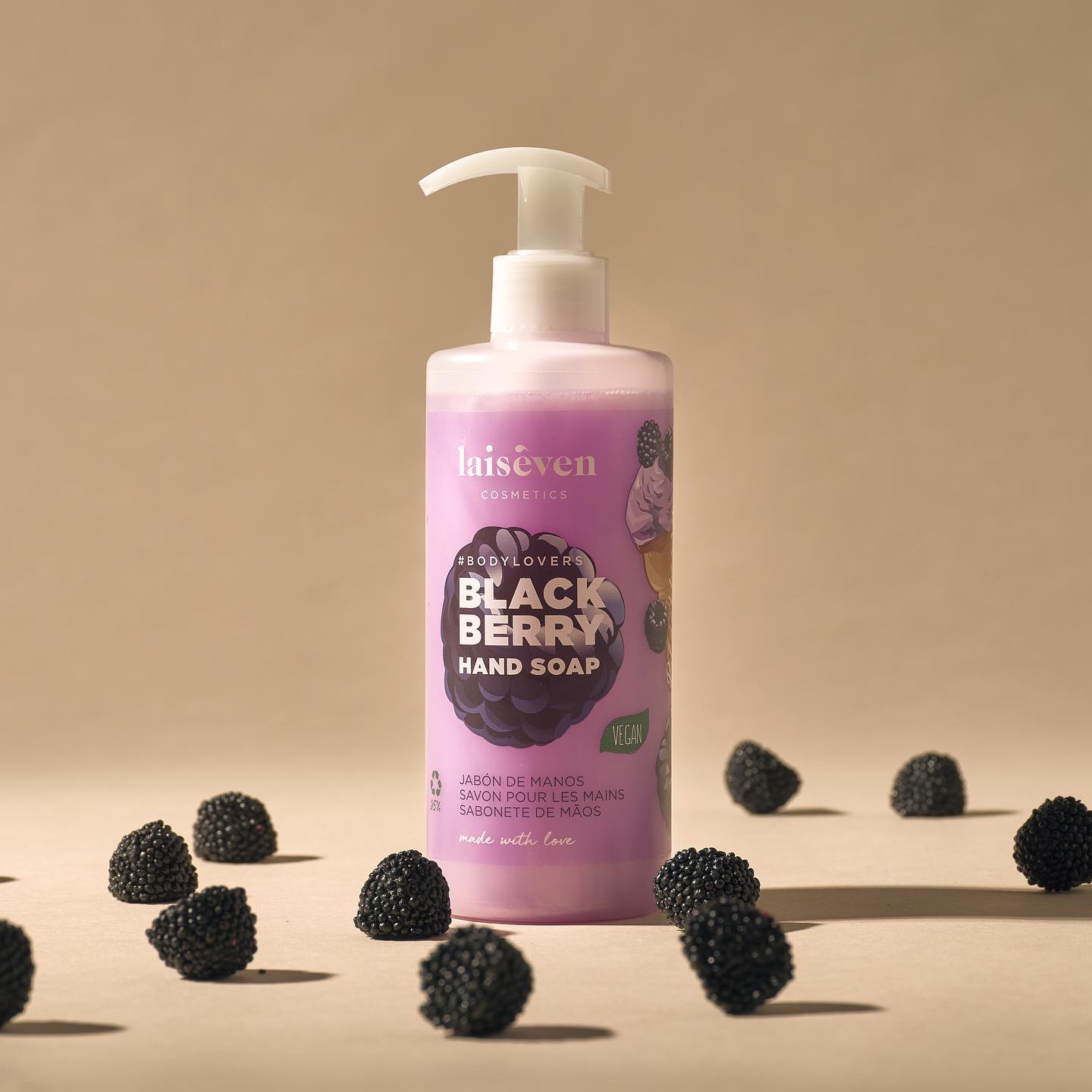 JABON MANOS VEGAN MORA 400ML LAISEVEN