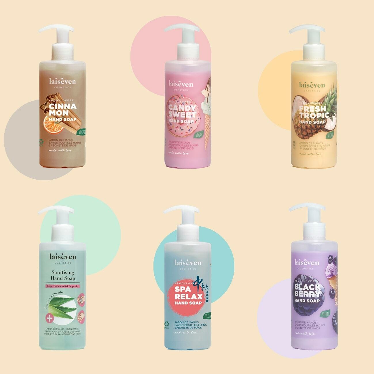 JABON MANOS VEGAN HIERBAS LAISEVEN 400ML