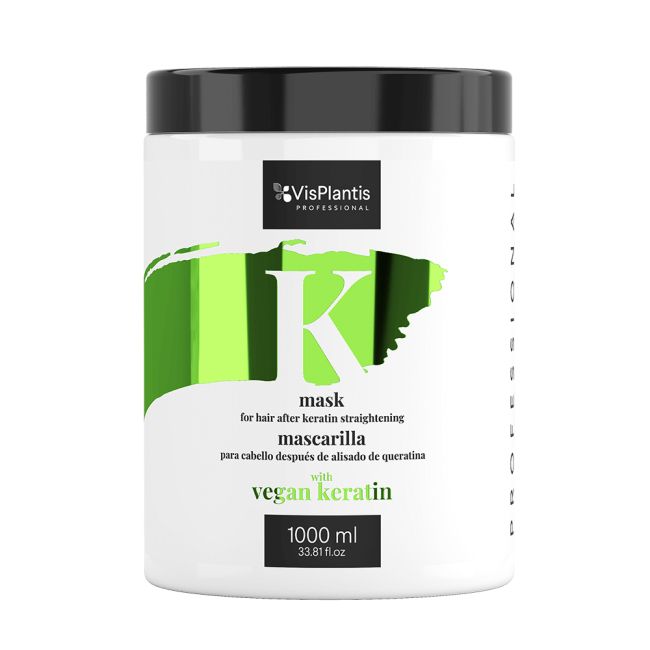 Vis Plantis MASCARILLA CABELLO DESPUES POST ALISADO VEGAN KERATIN 1000ML — Unidad