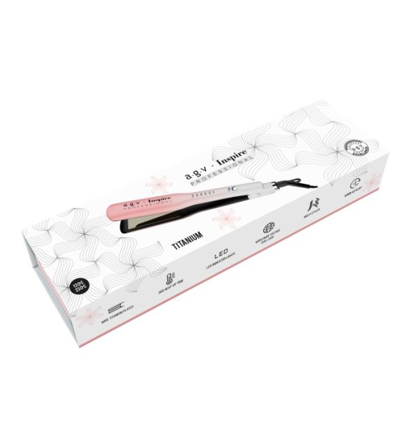 PLANCHA AGV INSPIRE PROFESSIONAL TITANIUM WIDE ROSA — Unidad