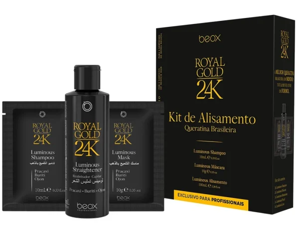 ROYAL GOLD 24K KIT ALISAMIENTO QUERATINA BRASIEÑA