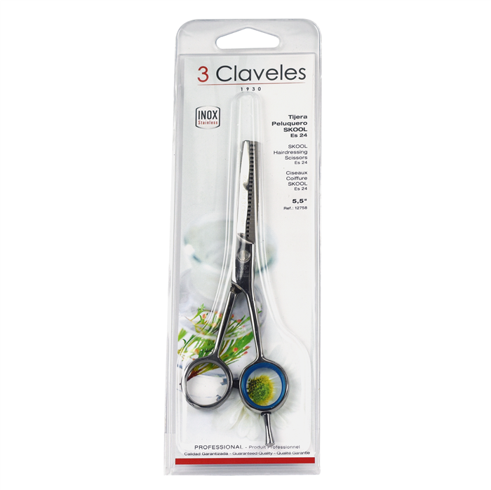 TIJERA 12755 PELUQUERO SKOOL 5.5" 3 CLAVELES