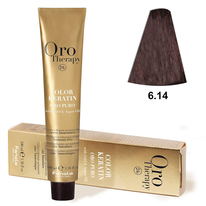 TINTE KERATIN ORO PURO Nº 6.14 100ML