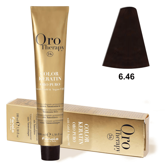 TINTE KERATIN ORO PURO Nº 6.46 100ML