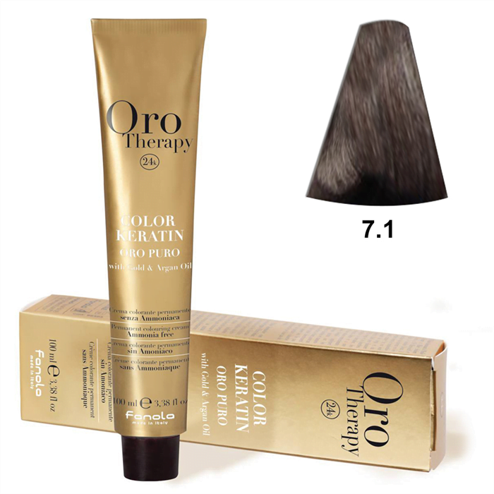 TINTE KERATIN ORO PURO Nº 7.1 100ML