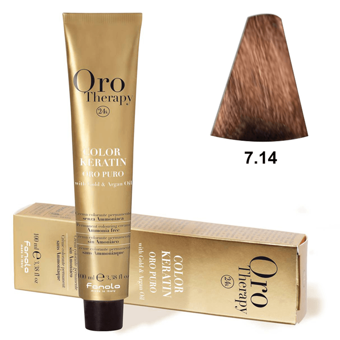 TINTE KERATIN ORO PURO Nº 7.14 100ML