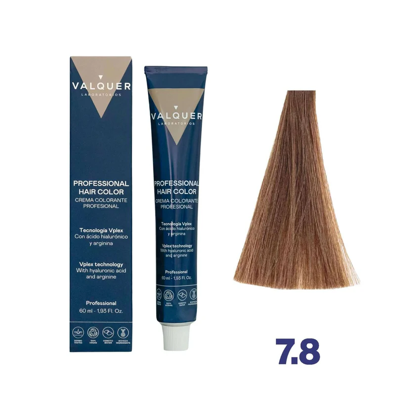 VALQUER 7.8 RUBIO MEDIO TABACO TINTE 60 ML