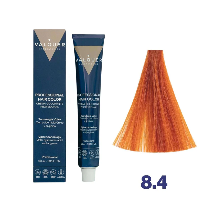 VALQUER 8.4 RUBIO CLARO COBRIZO TINTE 60 ML