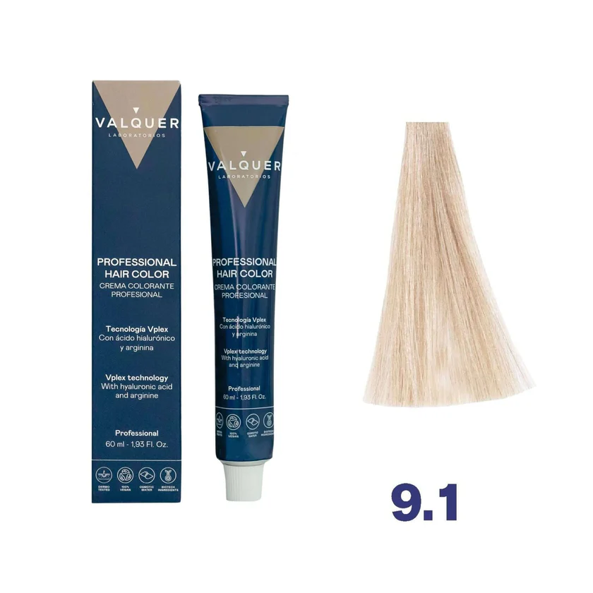 VALQUER 9.1 RUBIO MUY CLARO CENIZA TINTE 60 ML