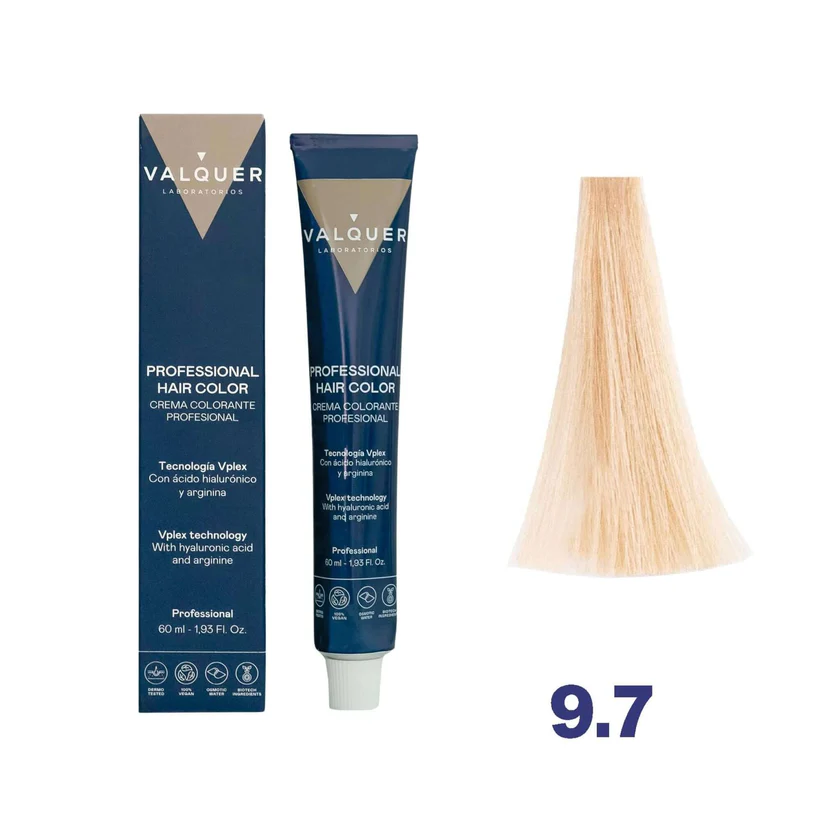 VALQUER 9.7 RUBIO MUY CLARO BEIGE TINTE 60 ML