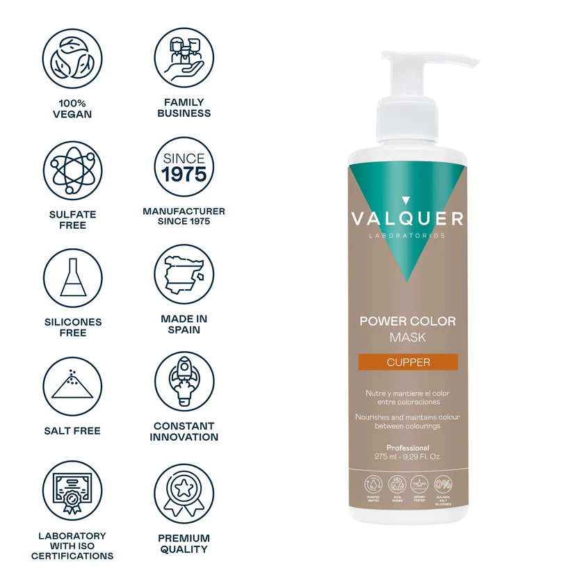VALQUER MASCARILLA POWER COLOR COBRE 275 ML