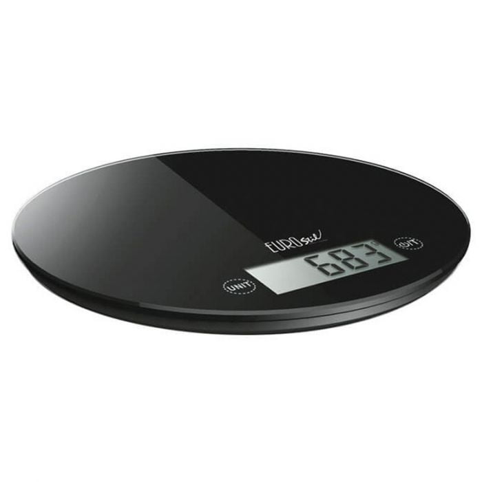 BASCULA DIGITAL NEGRA REDONDA 5KG — Unidad