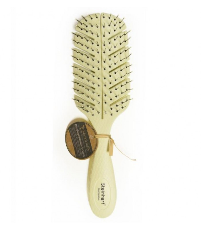 CEPILLO PLANO BIODEGRADABLE AMARILLO — Unidad
