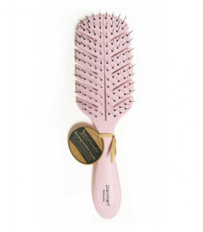 CEPILLO PLANO BIODEGRADABLE ROSA — Unidad