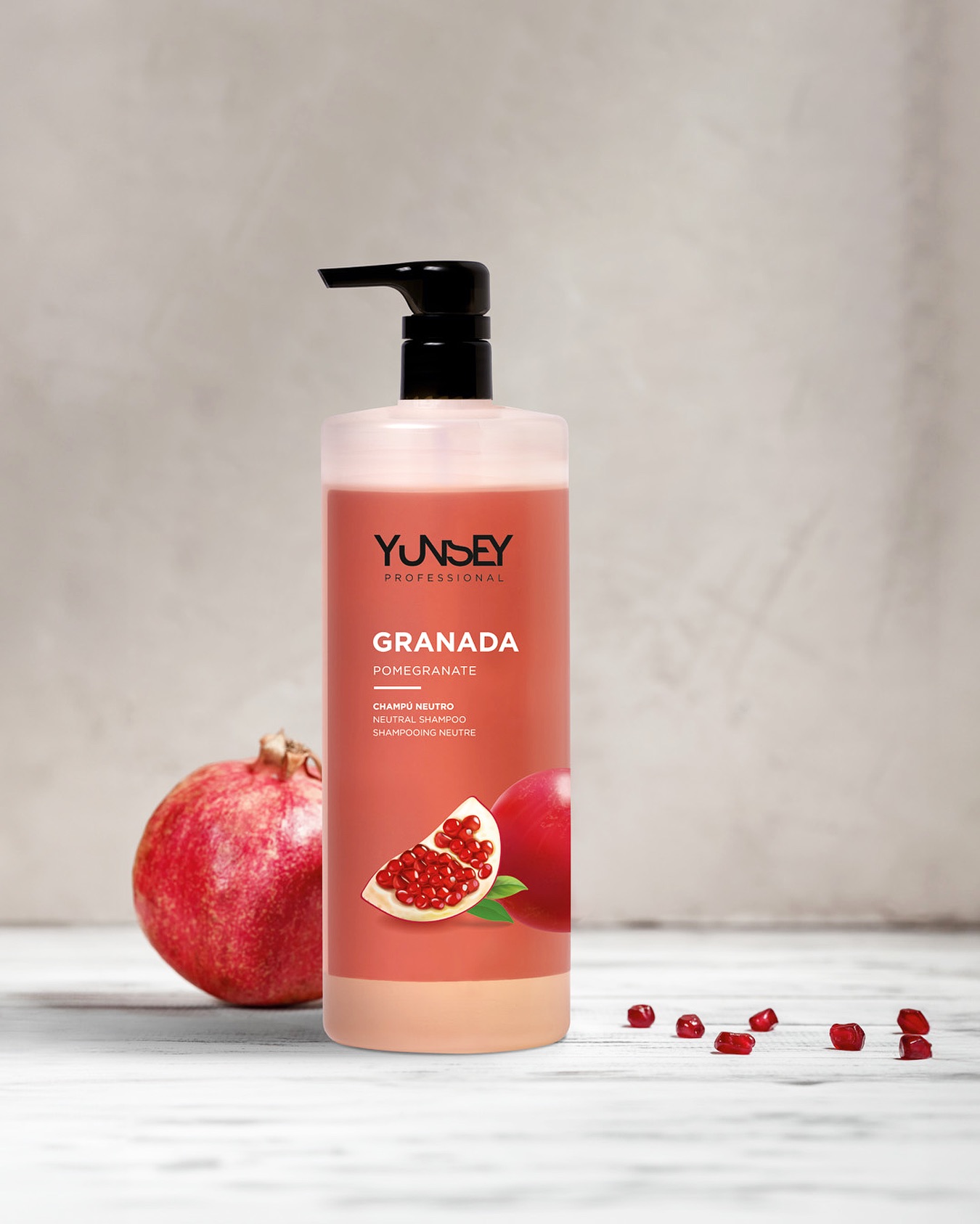Yunsey CHAMPU AROMATICO GRANADA NEUTRO 1000ML — Unidad