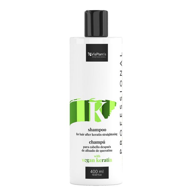 Vis Plantis CHAMPU CABELLO DESPUES POST ALISADO VEGAN KERATIN 400ML — Unidad