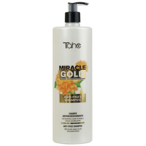 Tahe CHAMPU MIRACLE GOLD ANTI FRIZZ 1000ML — Unidad