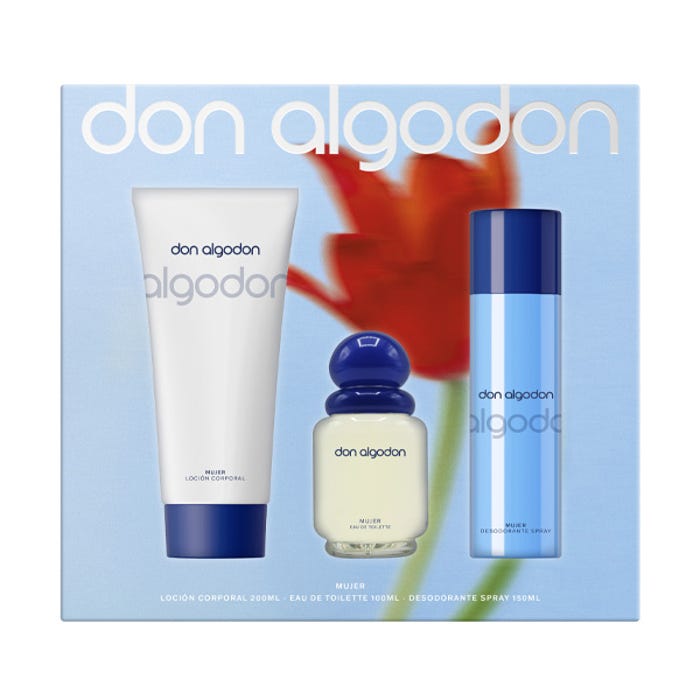 DON ALGODON MUJER PACK LOCIÓN+PERFUME+GEL — Unidad