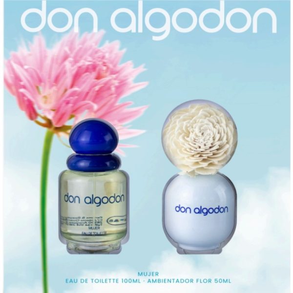 DON ALGODÓN PERFUME MUJER+AMBIENTADOR FLOR 50ML — Unidad