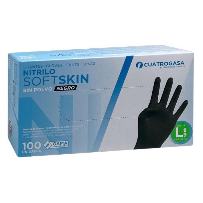 GUANTES NITRILO SOFTSKIN NEGRO TALLA L — Unidad
