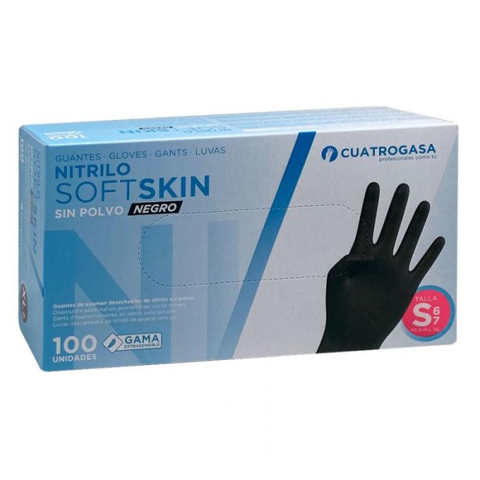 GUANTES NITRILO SOFTSKIN NEGRO TALLA S — Unidad