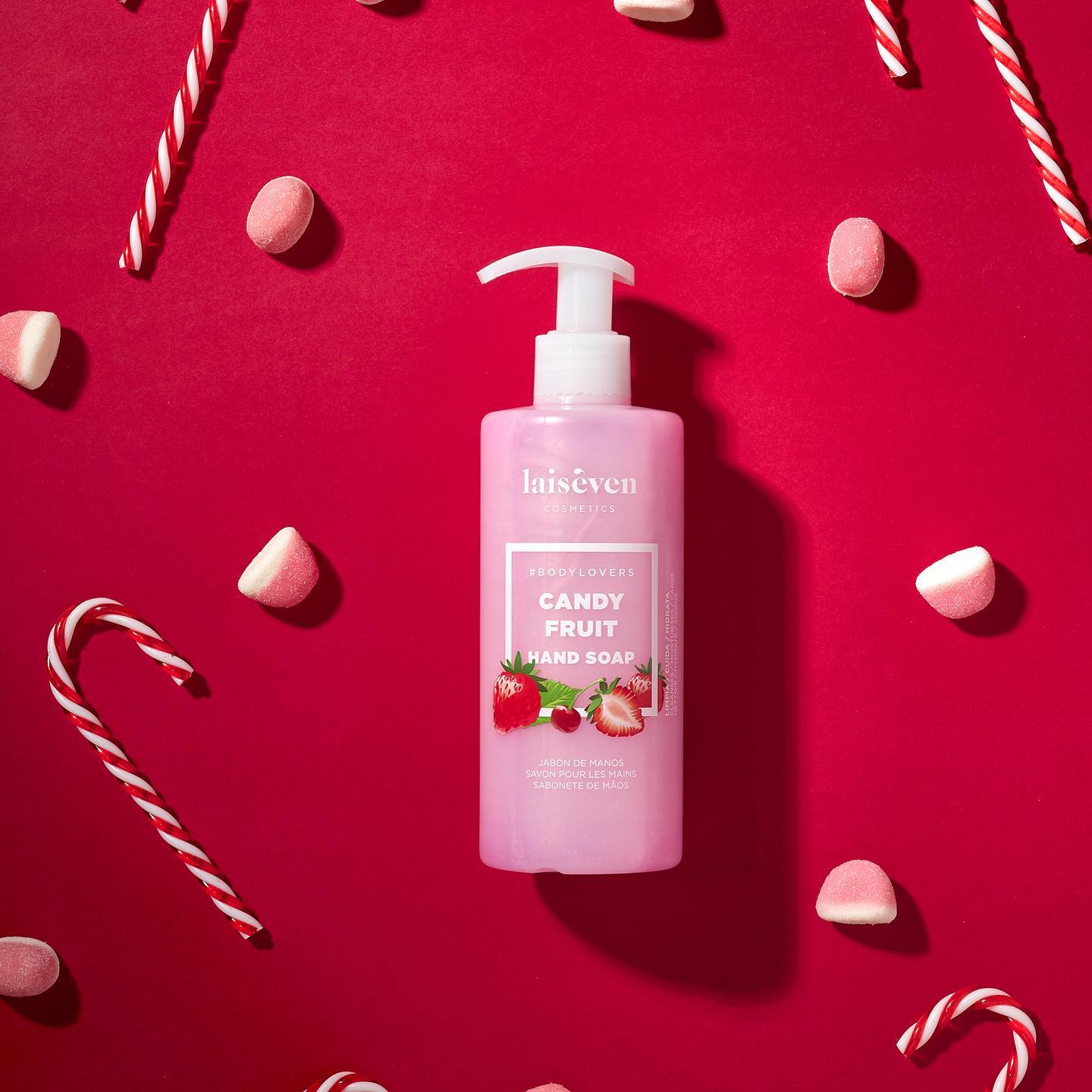 JABON MANOS VEGAN CANDY FRESA 400ML LAISEVEN — Unidad