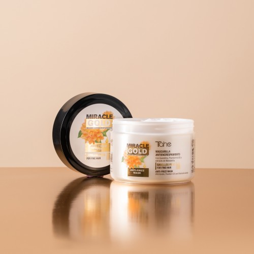 Tahe MASCARILLA ANTIFRIZZ CABELLOS GRUESOS MIRACLE GOLD 300ML — Unidad