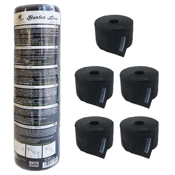 ROLLOS PAPEL CUELLO NEGRO 5UND. 80 SERVICIOS EUROSTIL — Unidad