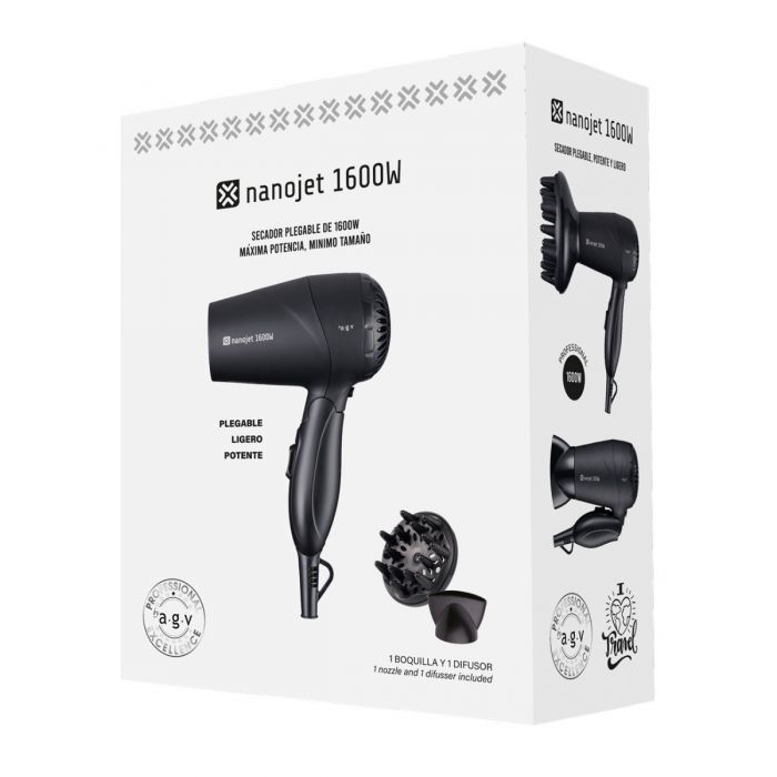 SECADOR DE VIAJE PLEGABLE BY AGV NANOJET 1600W — Unidad