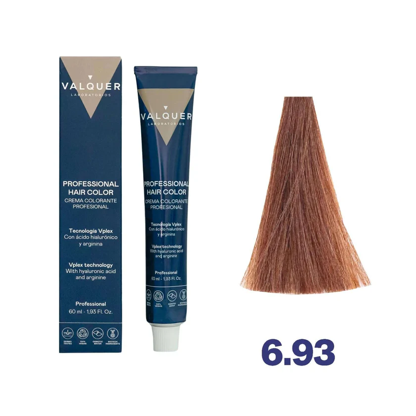 VALQUER 6.93 CHOCOLATE DORADO TINTE 60 ML — Unidad