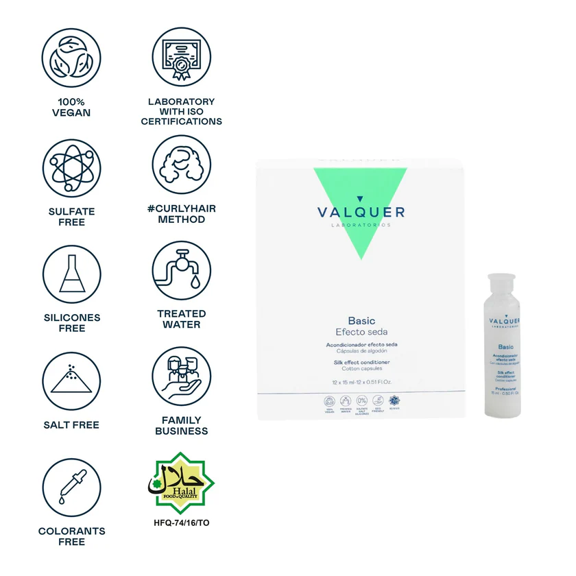 VALQUER ACONDICIONADOR EFECTO SEDA 12 X 15 ML — Unidad